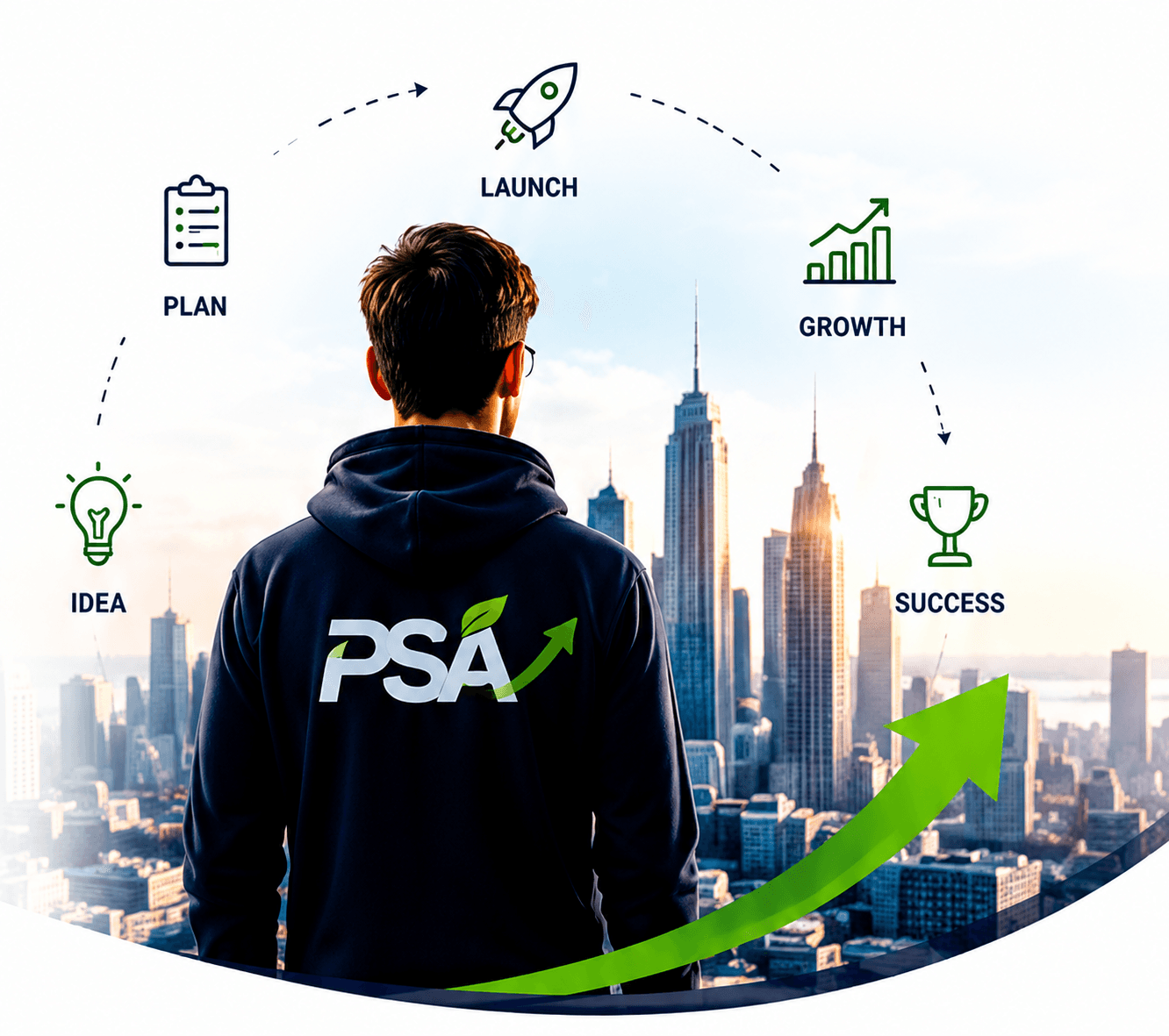 Startup founder planning business idea
